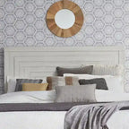 Letto a piattaforma Queen in stile rustico moderno da mercatino dell'usato, bianco anticato