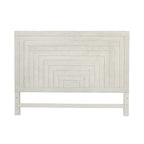 Letto a piattaforma Queen in stile rustico moderno da mercatino dell'usato, bianco anticato