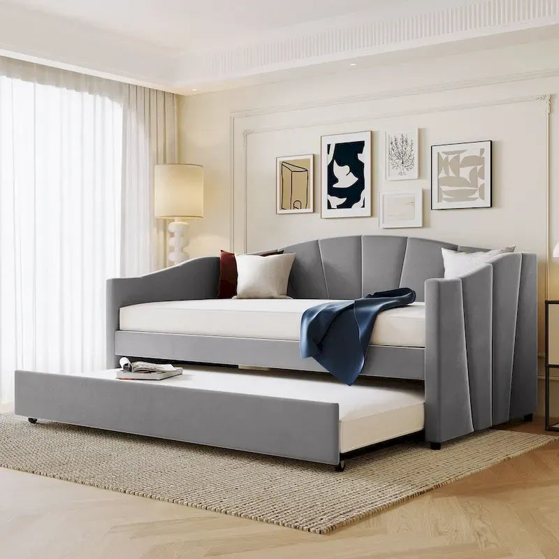 Divano Letto Imbottito Una Piazza con Letto Estraibile