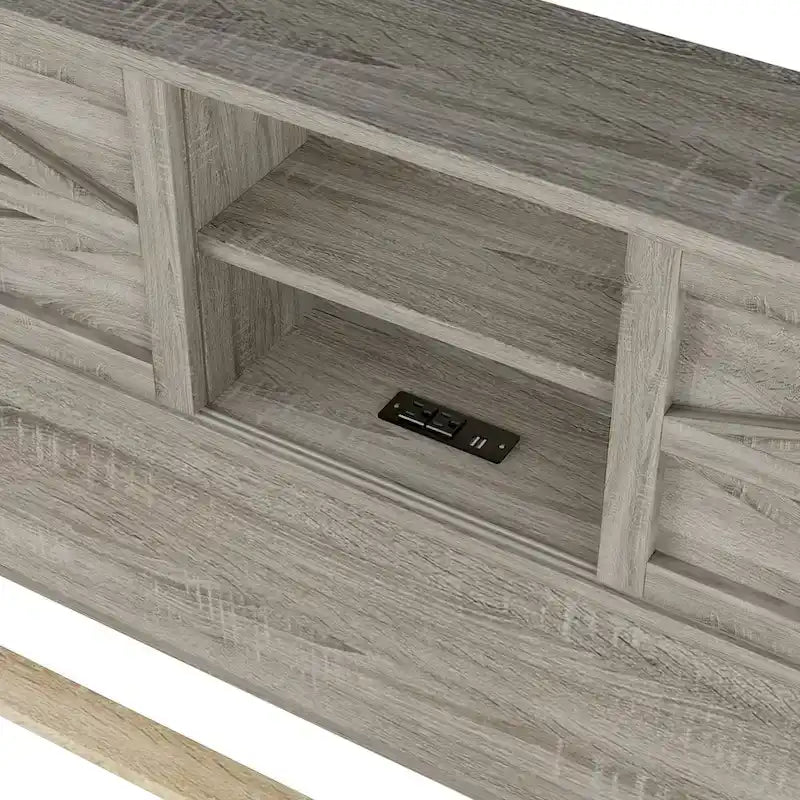 Set 3 Pezzi Camera da Letto Letto a Piattaforma Stile Fattoria con Comodino e Comò