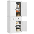 Dispensa da Cucina da 72", Armadietto Alto, Credenza Autoportante con Cassetto, Ante e Ripiani Regolabili
