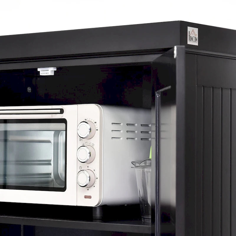 Dispensa da Cucina da 72", Armadietto Alto, Credenza Autoportante con Cassetto, Ante e Ripiani Regolabili