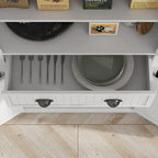 Dispensa da Cucina da 72", Armadietto Alto, Credenza Autoportante con Cassetto, Ante e Ripiani Regolabili