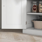 Dispensa da Cucina da 72", Armadietto Alto, Credenza Autoportante con Cassetto, Ante e Ripiani Regolabili