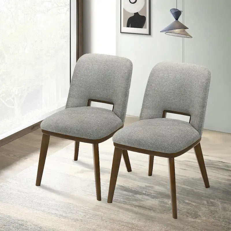 Sedia da pranzo moderna di lusso Raleigh in legno massello (set da 2)