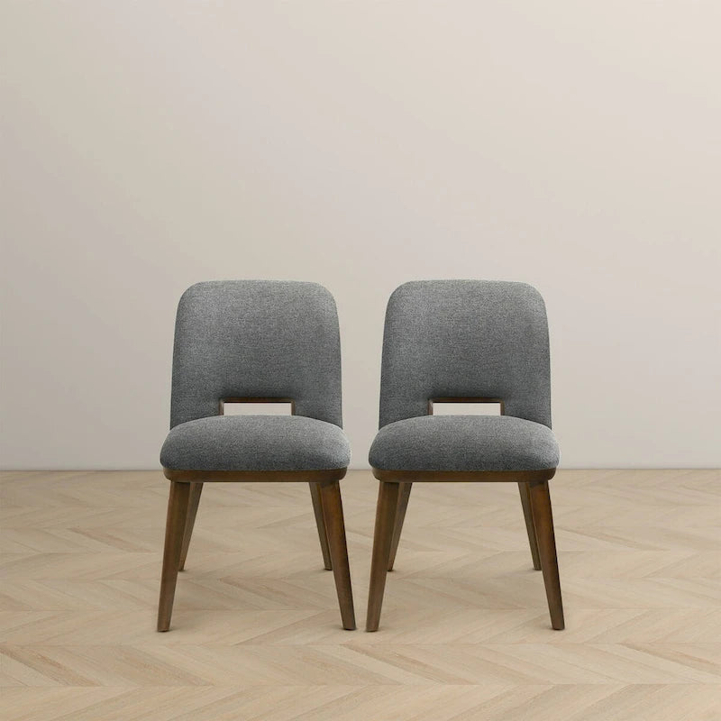 Sedia da pranzo moderna di lusso Raleigh in legno massello (set da 2)