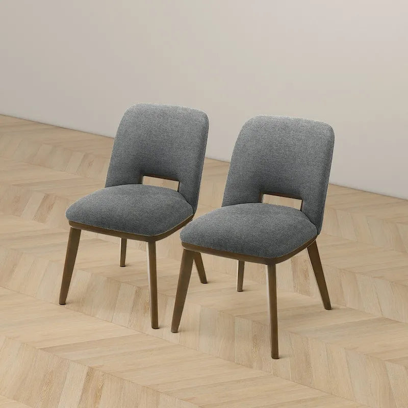 Sedia da pranzo moderna di lusso Raleigh in legno massello (set da 2)
