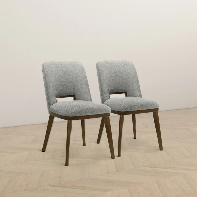Sedia da pranzo moderna di lusso Raleigh in legno massello (set da 2)