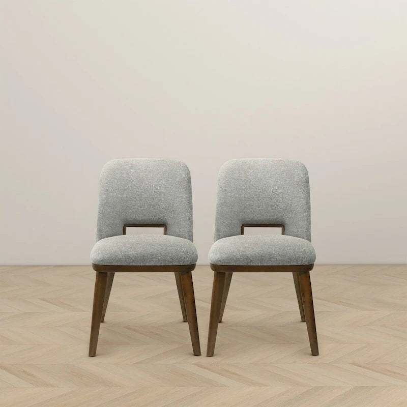 Sedia da pranzo moderna di lusso Raleigh in legno massello (set da 2)