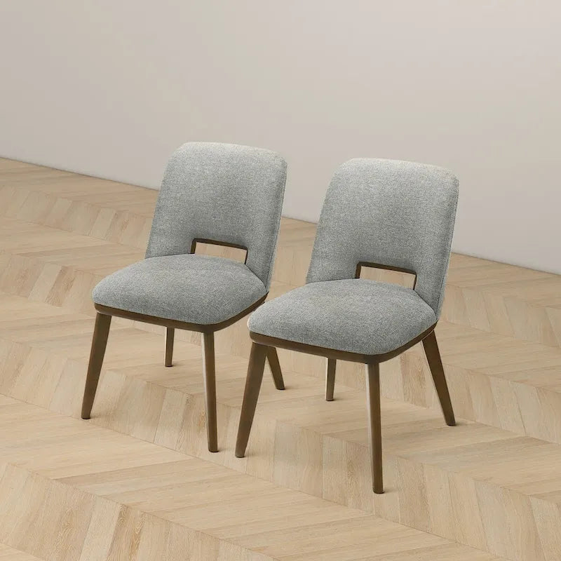 Sedia da pranzo moderna di lusso Raleigh in legno massello (set da 2)