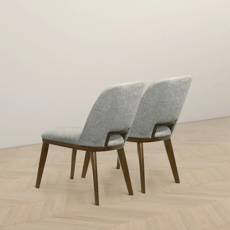 Sedia da pranzo moderna di lusso Raleigh in legno massello (set da 2)