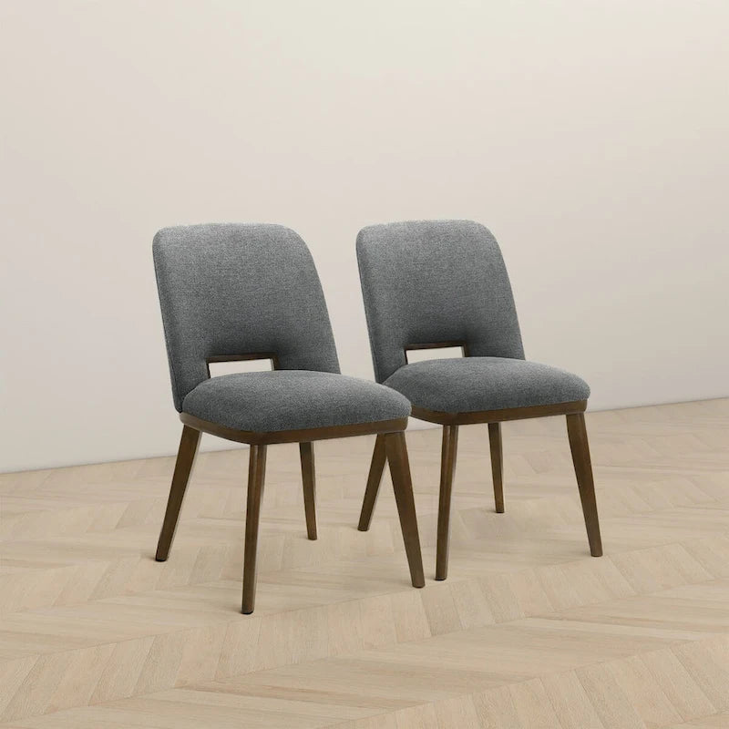 Sedia da pranzo moderna di lusso Raleigh in legno massello (set da 2)