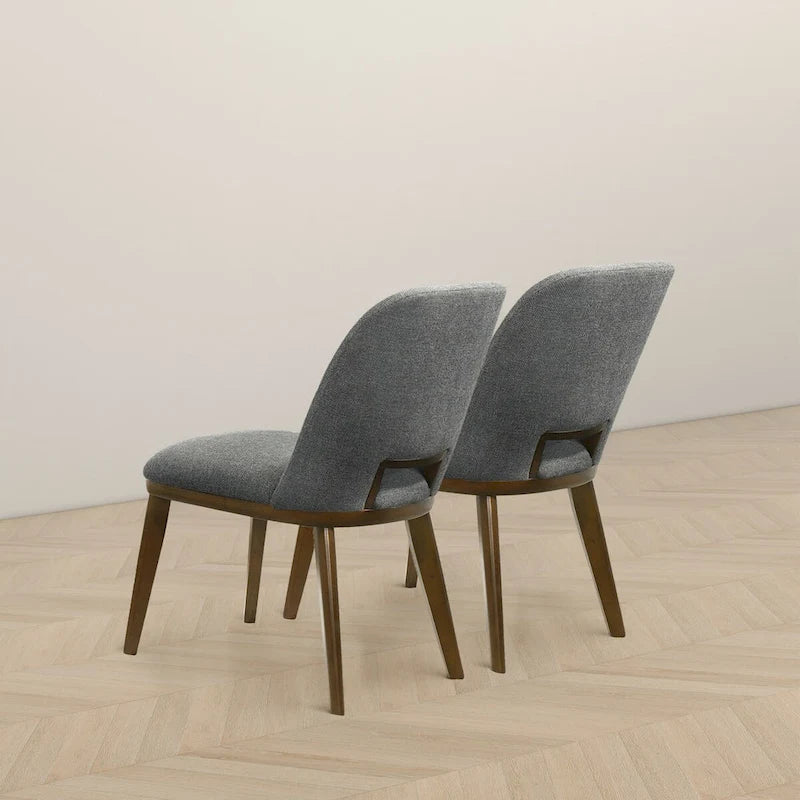 Sedia da pranzo moderna di lusso Raleigh in legno massello (set da 2)