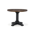 Tavolo da pranzo altezza bancone nero/marrone scuro - 122 L x 122 P x 91 A cm