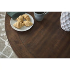 Tavolo da pranzo altezza bancone nero/marrone scuro - 122 L x 122 P x 91 A cm