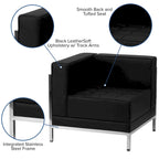 Divano Sezionale Modulare a 9 Pezzi - Gambe in Acciaio Inossidabile - 140.5W x 28.75 - 140.5D x 27.5H