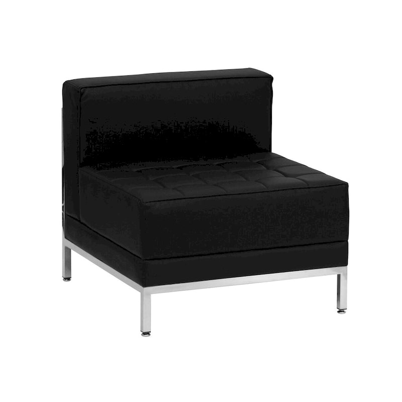 Divano Sezionale Modulare a 9 Pezzi - Gambe in Acciaio Inossidabile - 140.5W x 28.75 - 140.5D x 27.5H