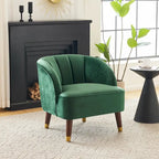 Poltroncina a Botte Imbottita con Gambe in Legno