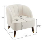 Poltroncina a Botte Imbottita con Gambe in Legno