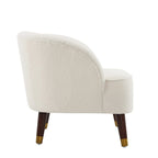 Poltroncina a Botte Imbottita con Gambe in Legno