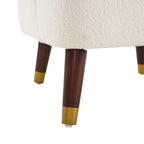 Poltroncina a Botte Imbottita con Gambe in Legno