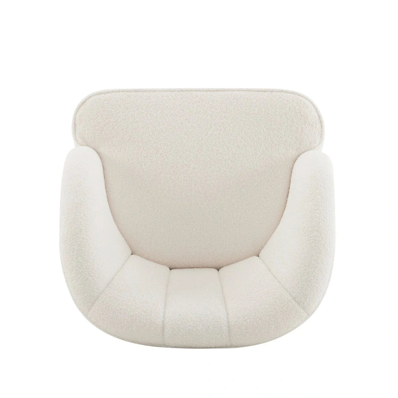 Poltroncina a Botte Imbottita con Gambe in Legno
