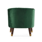 Poltroncina a Botte Imbottita con Gambe in Legno
