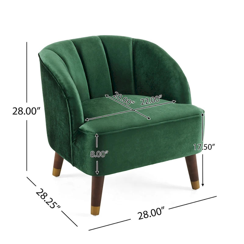 Poltroncina a Botte Imbottita con Gambe in Legno