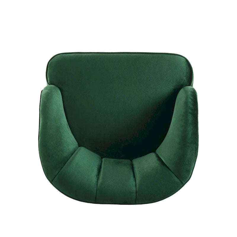 Poltroncina a Botte Imbottita con Gambe in Legno
