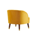 Poltroncina a Botte Imbottita con Gambe in Legno