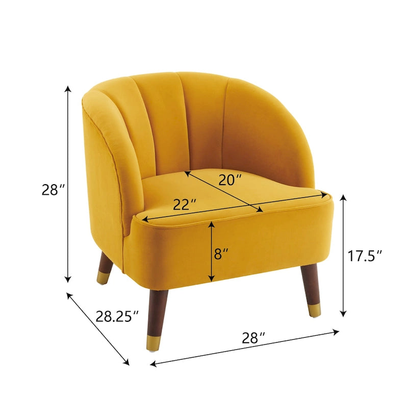 Poltroncina a Botte Imbottita con Gambe in Legno