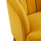 Poltroncina a Botte Imbottita con Gambe in Legno