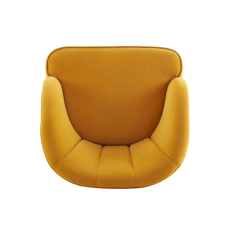 Poltroncina a Botte Imbottita con Gambe in Legno