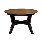 Tavolino da caffè rotondo in legno stile Mid-Century per soggiorno in stile rustico