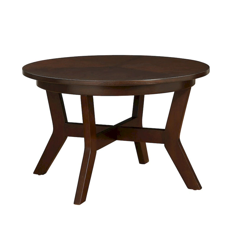 Tavolino da caffè rotondo in legno stile Mid-Century per soggiorno in stile rustico