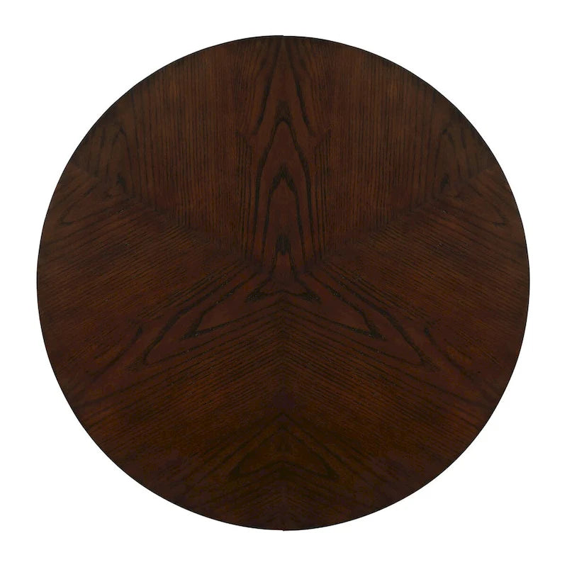 Tavolino da caffè rotondo in legno stile Mid-Century per soggiorno in stile rustico