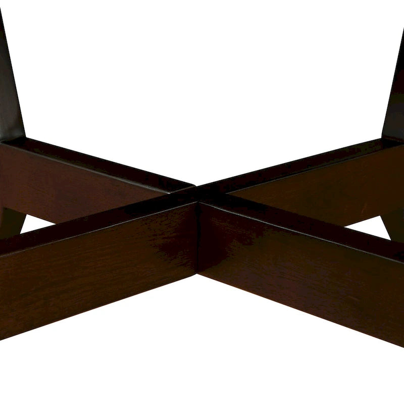 Tavolino da caffè rotondo in legno stile Mid-Century per soggiorno in stile rustico