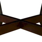 Tavolino da caffè rotondo in legno stile Mid-Century per soggiorno in stile rustico