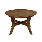 Tavolino da caffè rotondo in legno stile Mid-Century per soggiorno in stile rustico