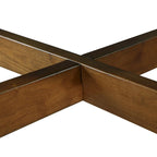Tavolino da caffè rotondo in legno stile Mid-Century per soggiorno in stile rustico