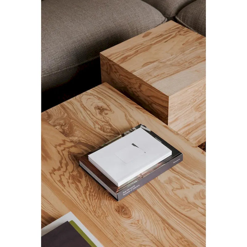 Tavolino moderno in radica naturale - 18L x 18P x 16A