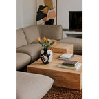 Tavolino moderno in radica naturale - 18L x 18P x 16A
