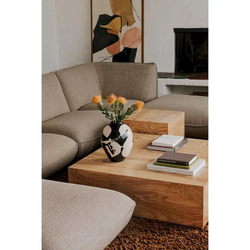 Tavolino moderno in radica naturale - 18L x 18P x 16A