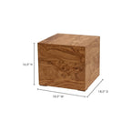 Tavolino moderno in radica naturale - 18L x 18P x 16A