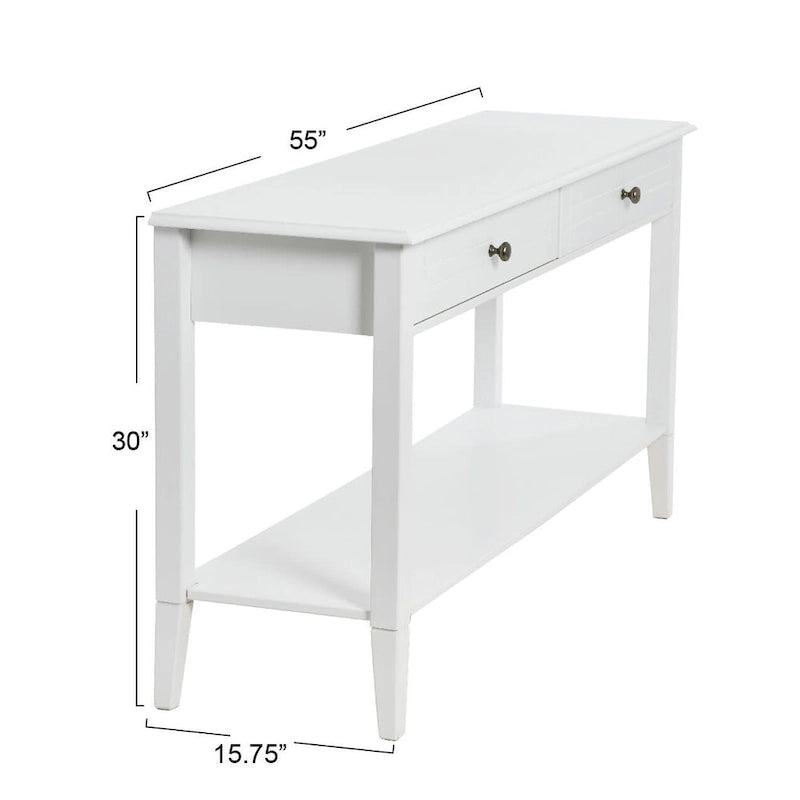 Tavolino consolle Pleasantville con 2 cassetti