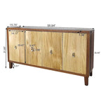 Credenza/Buffet 60 Vintage a 4 ante con motivo intagliato