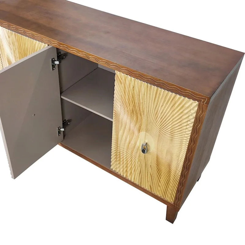 Credenza/Buffet 60 Vintage a 4 ante con motivo intagliato
