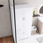 Armadio portaoggetti con ante e tre cassetti, 81 cm L x 183 cm H