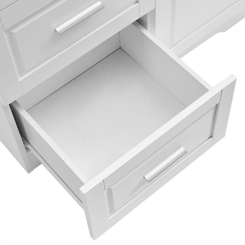 Armadio portaoggetti con ante e tre cassetti, 81 cm L x 183 cm H