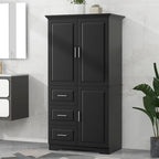 Armadio portaoggetti con ante e tre cassetti, 81 cm L x 183 cm H